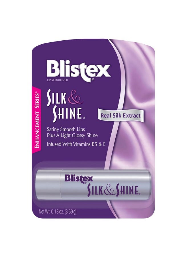 Blistex - Silk & Shine Lip Balm 0.13 Ounce Tube Pack Of 6 Vitamin B5 & E Bulk Lip Balm Super Smooth Lip Moisturizer Sheer Gloss For Finished Appearance - Image 1