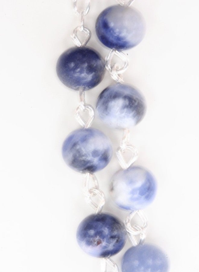 Rosaries One Decade Auto Rosary made with Sodalite Gemstones - Image 4