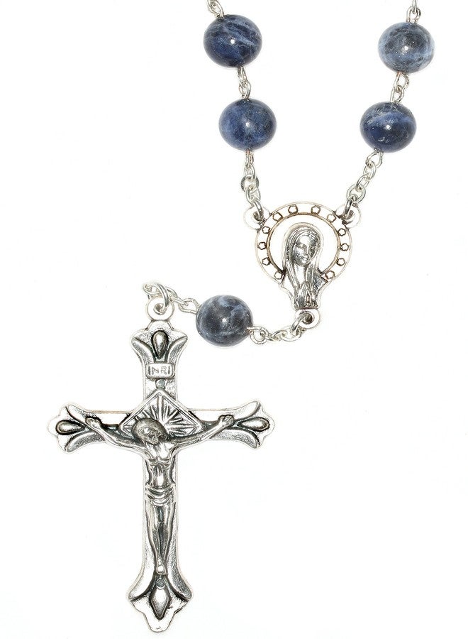 Rosaries One Decade Auto Rosary made with Sodalite Gemstones - Image 3