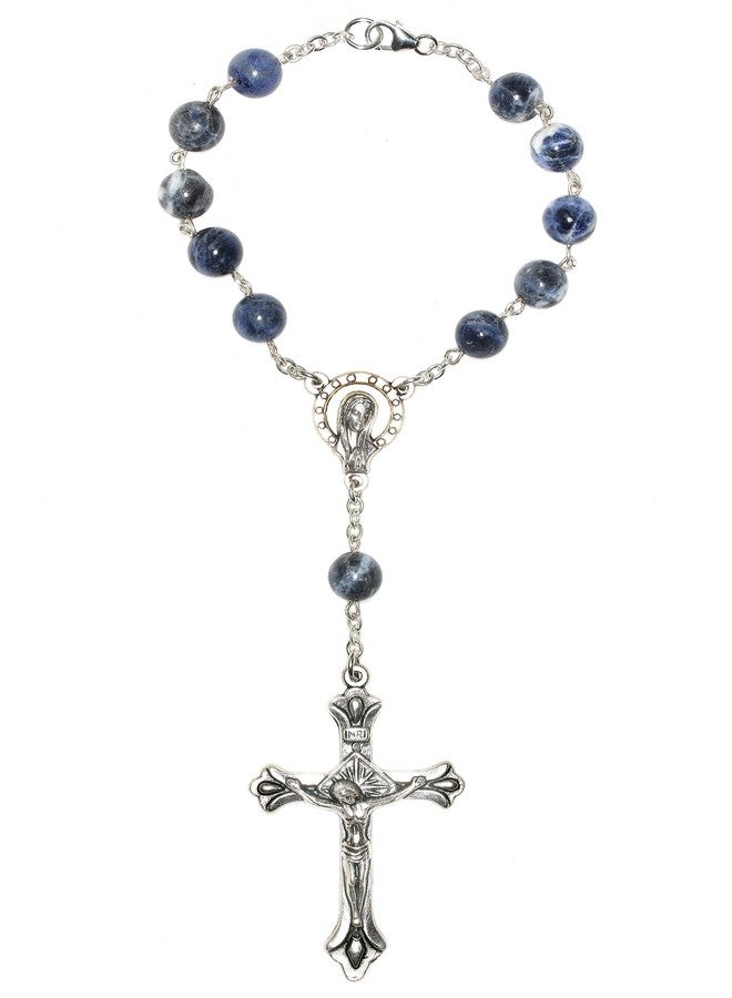 Rosaries One Decade Auto Rosary made with Sodalite Gemstones - Image 2
