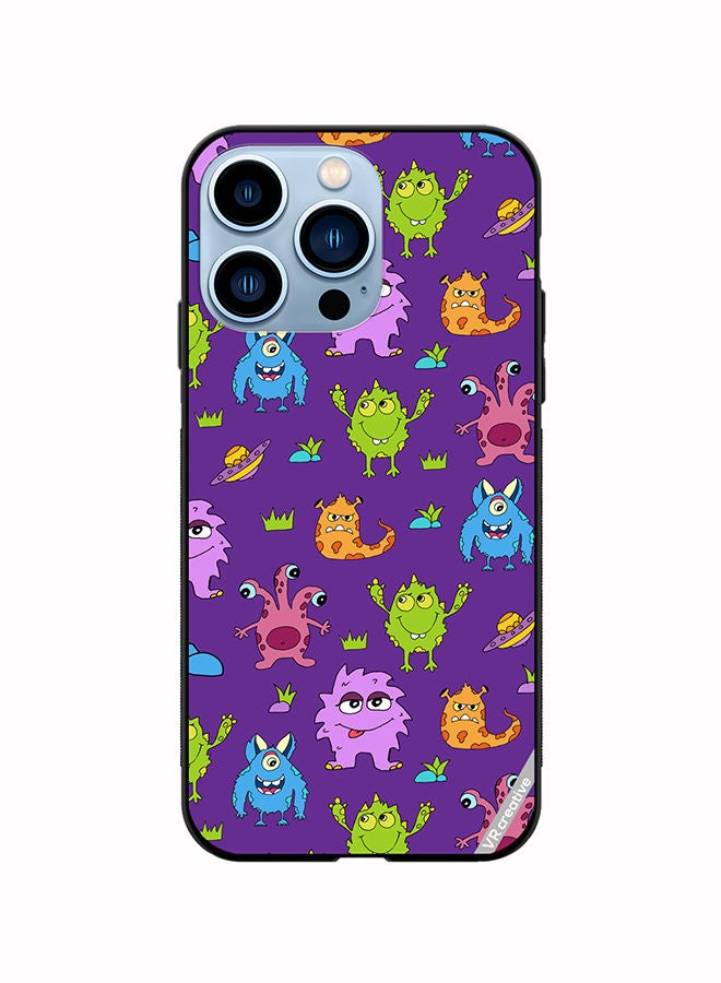 VR CREATIVE Protective Case Cover For Apple iPhone 13 Pro Monsters Cartoon Design Multicolour - Image 1
