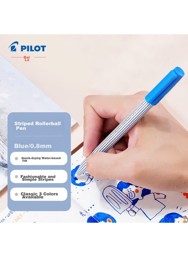 PILOT Rollerball Pen, Gel Pen, Signature Pen, Student Calligraphy Practice, Office Use, Ultra-smooth Writing, Bl-5m, 0.8mm, Blue, 6-pack - Image 1