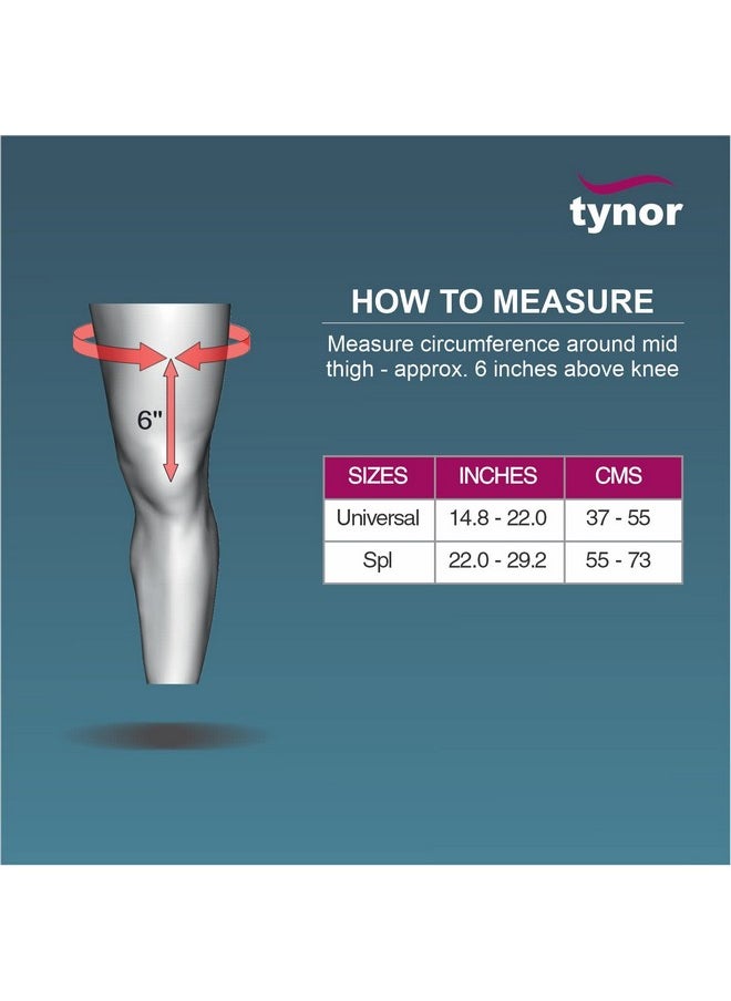 Tynor TYNOR Knee Wrap (Neoprene), Grey, XXL, 1 Unit  - Image 4