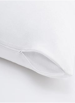 Serta SERTA Power Chill Cooling Stain Resistant Hypoallergenic Pillowcase Protector with Zipper (2 Pack), King, White 