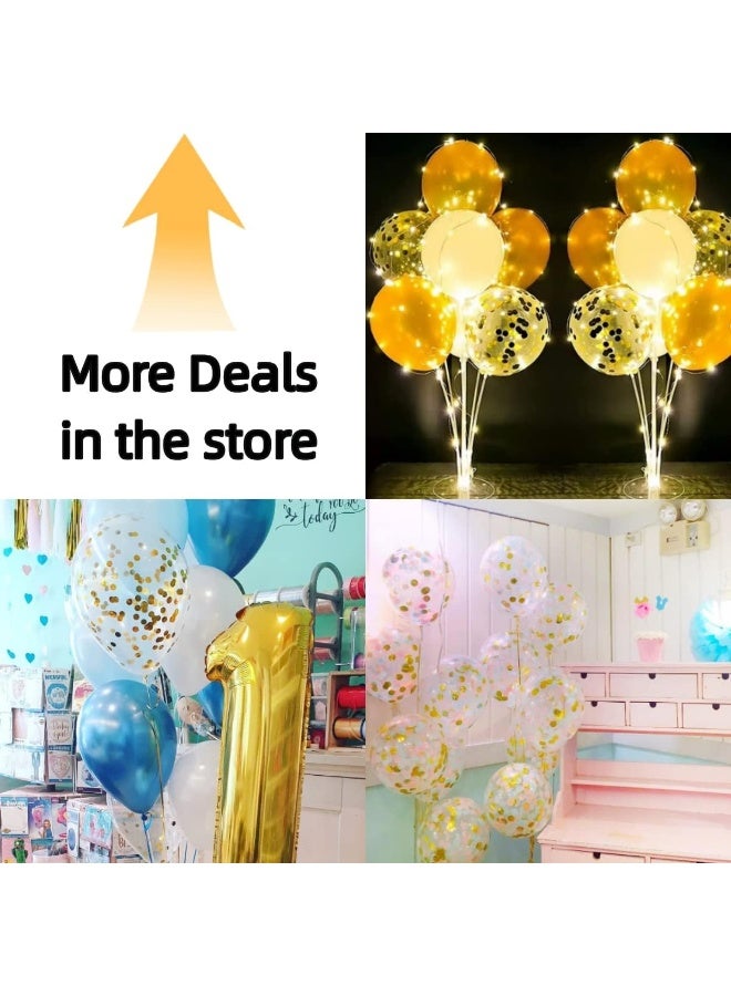 Gold Confetti Latex Party Balloons - 60 Pack, 12 inch Helium Gold Confetti Balloons for Wedding, Graduation, Baby Shower, Birthday Party Decorations - Image 2