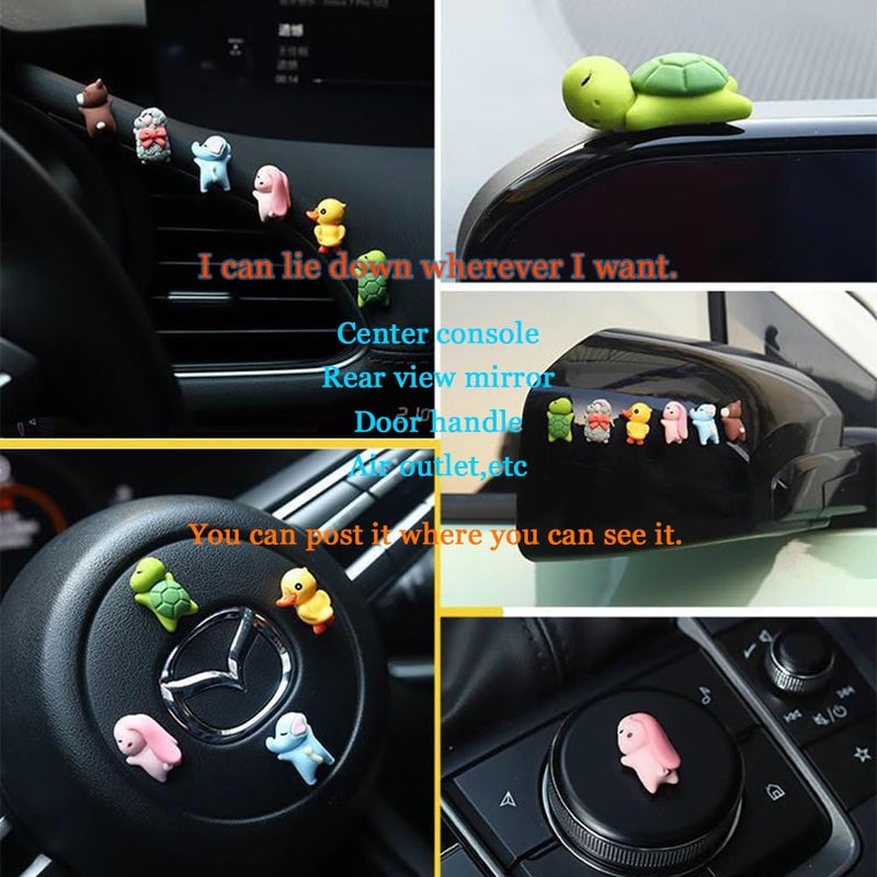 ANWoRLeT 6 Cute car Interior Decorations for car Mirrors, car Dashboard, car Center Console, Wherever You Want to Stick, Fun Gift - Image 2