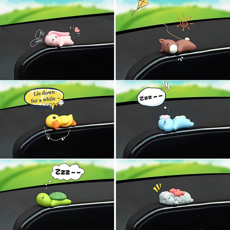 ANWoRLeT 6 Cute car Interior Decorations for car Mirrors, car Dashboard, car Center Console, Wherever You Want to Stick, Fun Gift - Image 5
