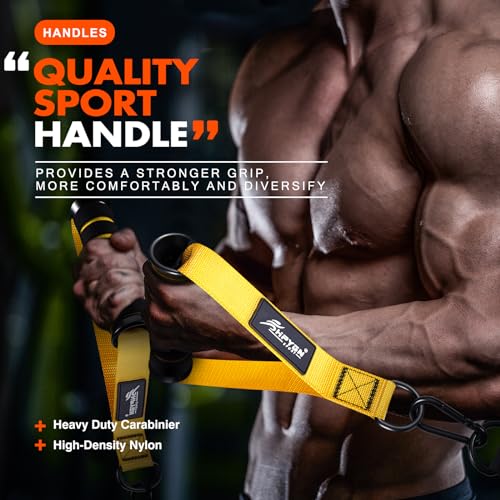 HPYGN Exercise Handles, D Handle Cable Attachment, Grip Attachments for Cable Machine Pulleys, Resistance Bands and Strength Trainers, Pull Down Exercise Accessories, Home Gym Exercise Machine Attachments - Image 4