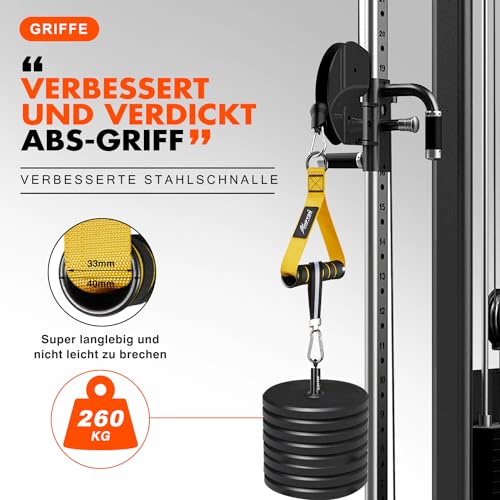 HPYGN Exercise Handles, D Handle Cable Attachment, Grip Attachments for Cable Machine Pulleys, Resistance Bands and Strength Trainers, Pull Down Exercise Accessories, Home Gym Exercise Machine Attachments - Image 2