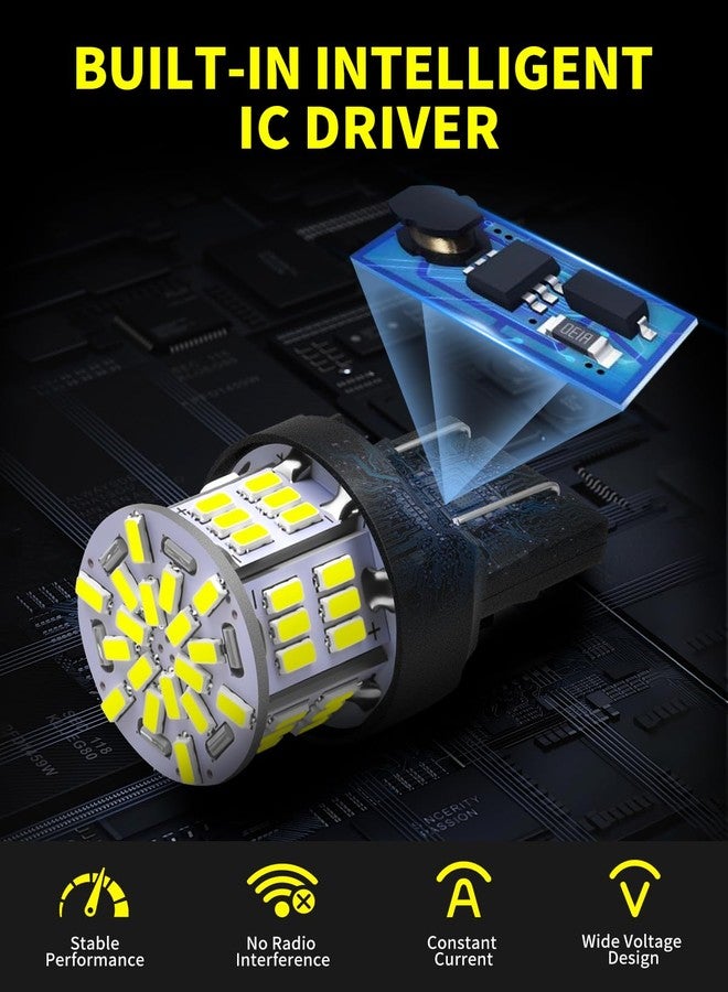 AUXLIGHT مصابيح AUXLIGHT 7443 LED، 54-SMD، سطوع فائق 300%، بديل لمصابيح 7444 7440 T20 922 7442 W21W LED للسيارات والشاحنات، مصابيح الرجوع للخلف، مصابيح الفرامل الخلفية، مصابيح الإشارة، لون أبيض زينون (عبوة من 6 مصابيح) - Image 5