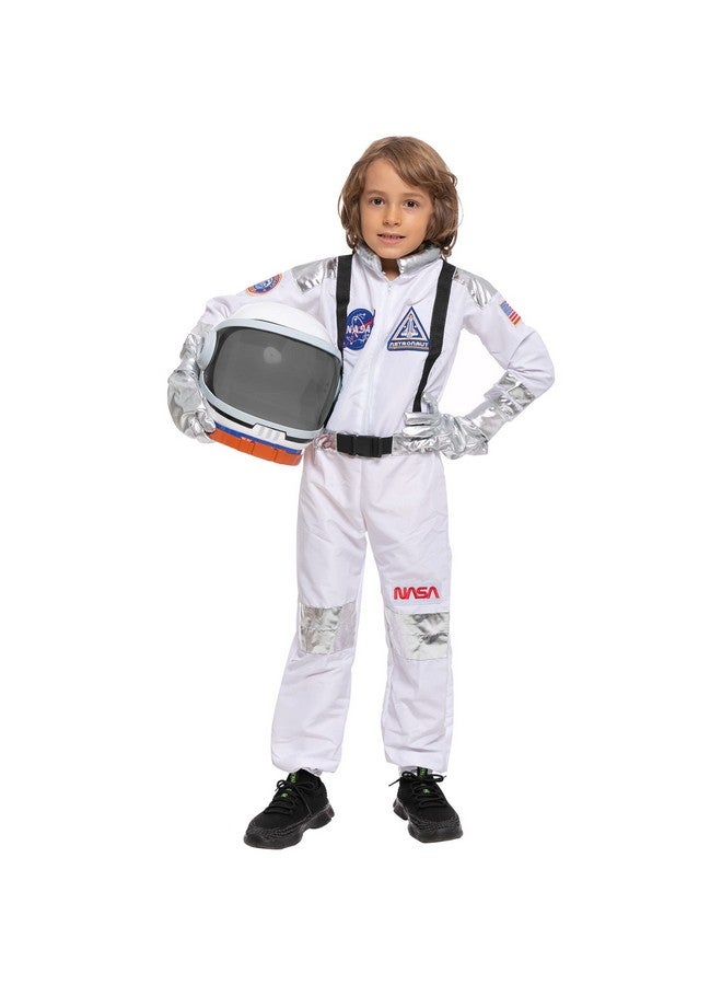 Spooktacular Creations Spooktacular Creations Halloween Astronaut Costume for Kids, Unisex White Astronaut Outfit Set with Helmet, Toddler Pilot Jumpsuit for Halloween Costume Dress-Up Party (3T, 3-4 yrs) - Image 2