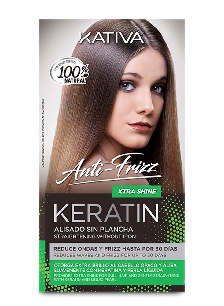 Kativa Anti Frizz Keratin Straightening without Iron Xtra Shine 1unit - Image 1