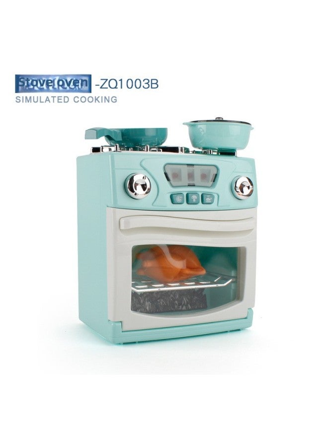 Large Kitchen Toy Set For Children Simulated Home Play Water Dispenser Bread Machine Egg Steamer Juicer Toys For Kids-Color:ZQ1003B Stove Oven 630.5G - Image 1