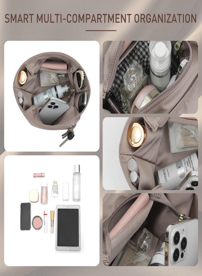 Doxo Picotin 18 Luxury Satin Purse Organizer Insert, Silky Smooth Picotin 18 Bag Insert with Multiple Pockets, Soft Touch Inner Liner for Women's Handbags, Fits Hermes Style Picotin Bags(PC18, Etoupe Grey) - Image 5