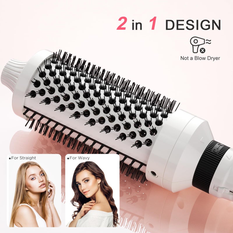 K&K 3 in 1 Thermal Brush Set, Ceramic Hot Brush, Fast Heating Curling Wand for Short, Medium & Long Hair, 5 Temperature Adjustment, Dual Voltage - Image 5