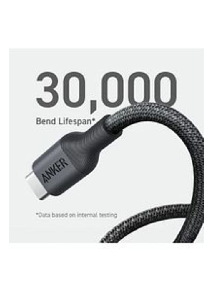 Ankey Anker 544 USB-C to USB-C 240W Cable Bio-Nylon 3ft  Black - Image 3