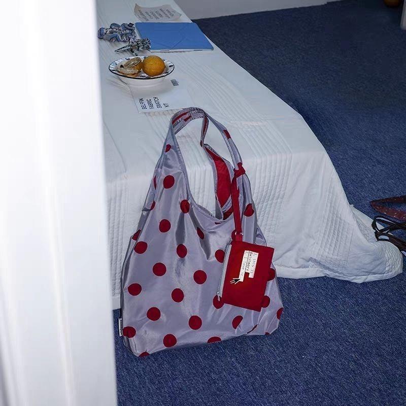 Changzi Perforated Shoulder Tote Bag with Polka Dots - Image 5