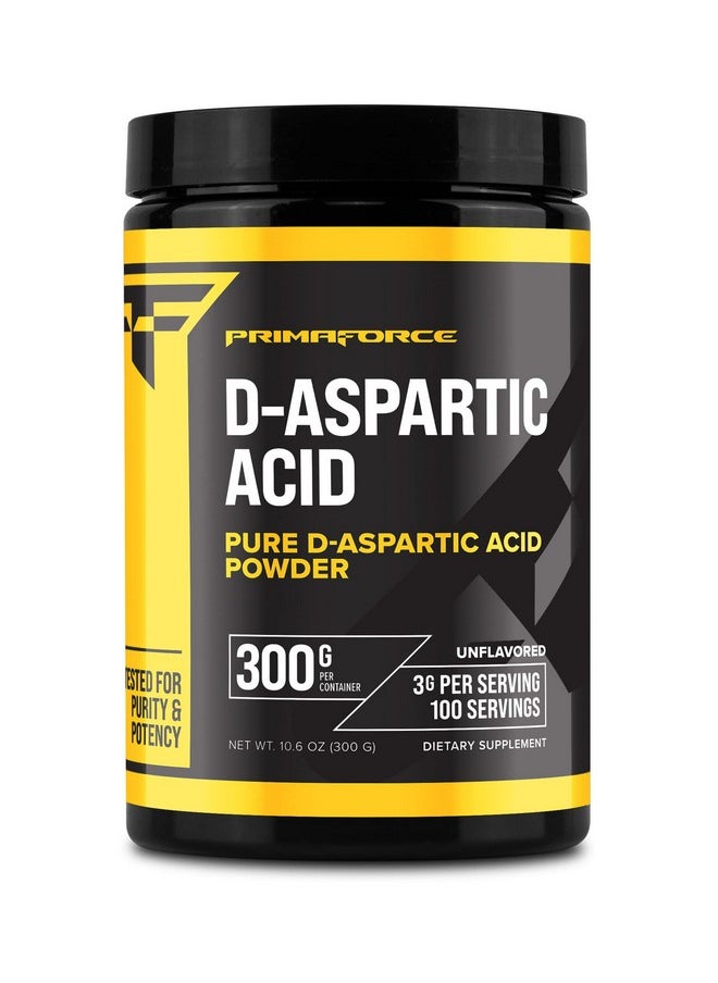 Primaforce Primaforce D-Aspartic Acid 300 Grams (100 Servings), Unflavored, Vegetarian, Non-GMO  - Image 1