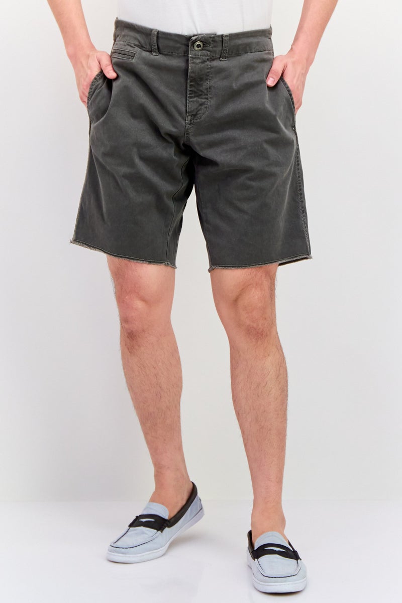Original Paperbacks Men Plain Cargo Shorts, Dark Grey - Image 1
