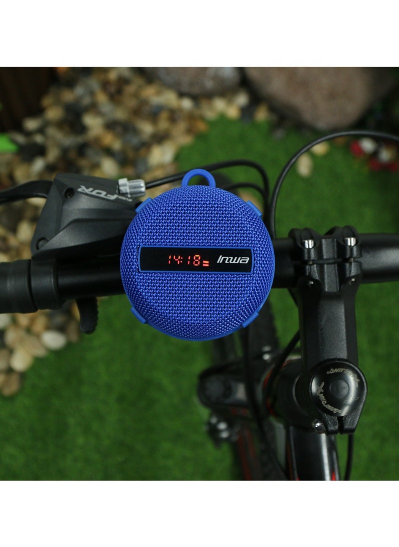 Portable Bike Bluetooth Speaker with Speed Display 480 Mins Super Long Playtime Decent Sound Compact Size and Loudness for Riding Hiking Showering Golfing