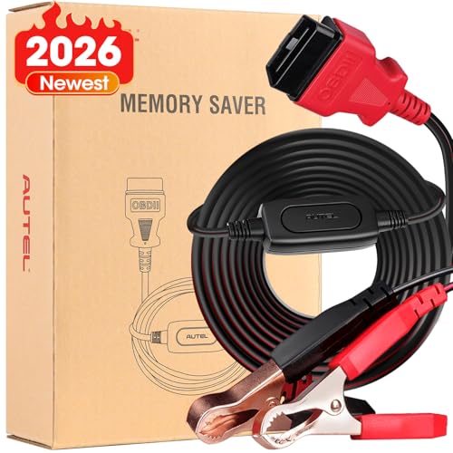 Autel 2026 Autel MaxiBAS BTMS OBD2 Car Battery Tester Memory Saver Preserve Vehicle Data Code Electronic Preset Maintain Data Surge Protection Attaches to 12 Volt Backup Battery Provide Power to Vehicle - Image 1