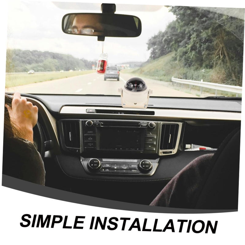 بلاك كار كومباس - أداة دقيقة للتنقل في لوحة القيادة للسيارات والشاحنات والقوارب لتوجيه الاتجاه - Image 3