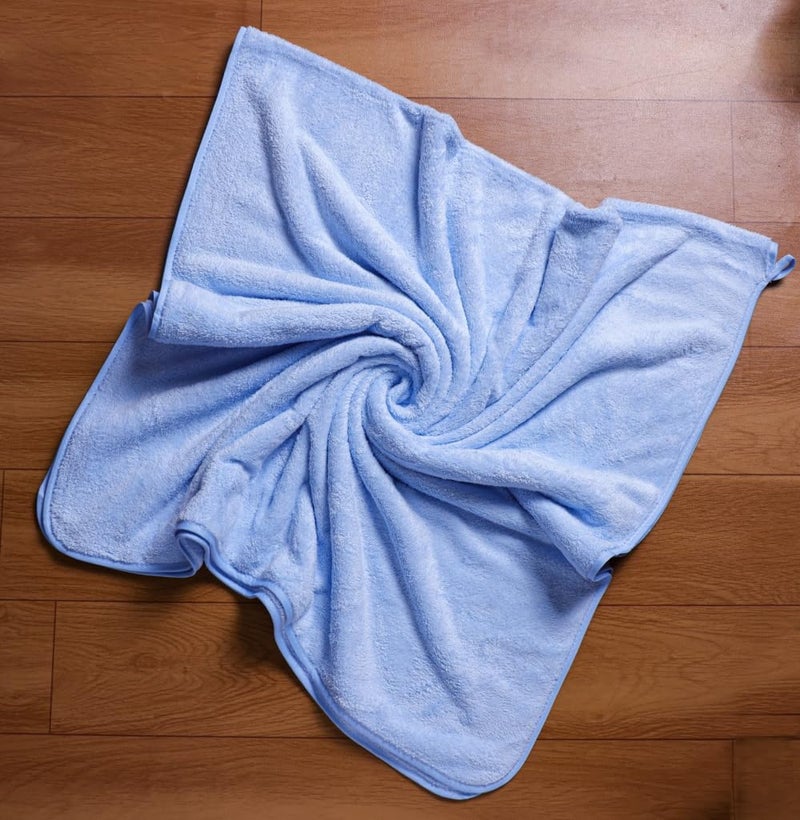 Fezora® Large Bath Towels for Men & Women | Microfiber Bath Towel | Soft, Absorbent, Quick-Dry Towel(Pack of 1, Blue) - Image 4