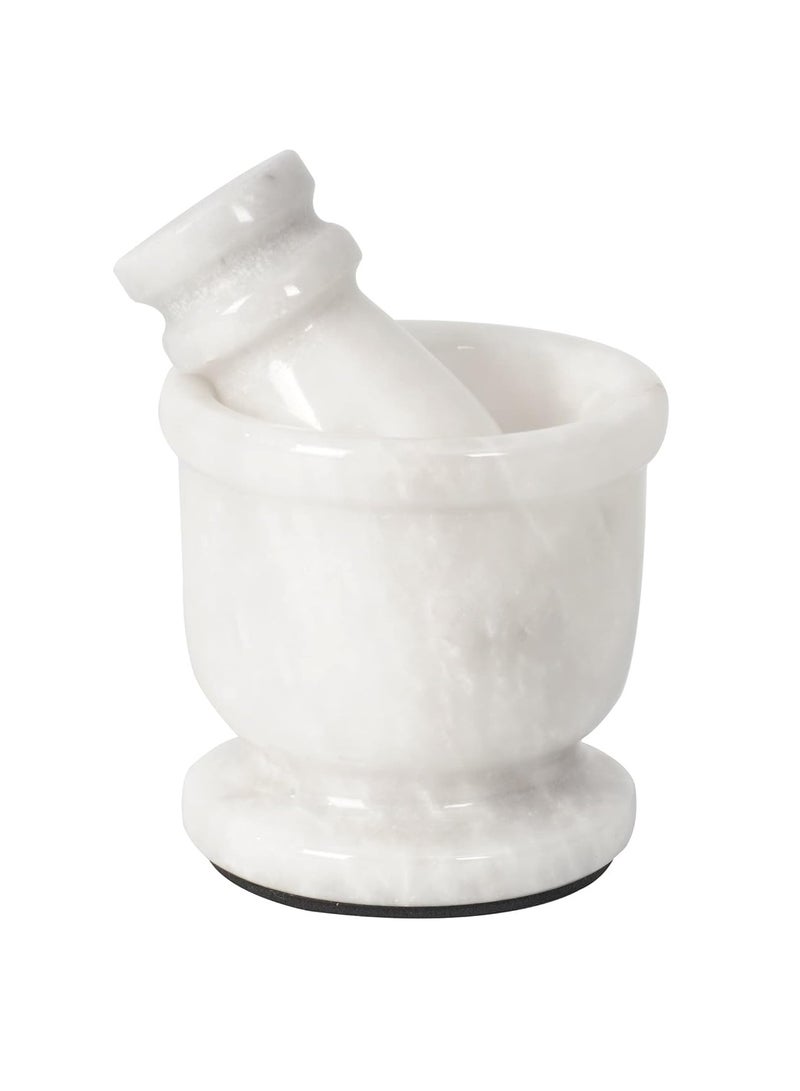 RADICALn White Marble Mortar & Pestle Set | 2.5" Handmade Herb & Spice Grinder | Kitchen Accessories - Image 1