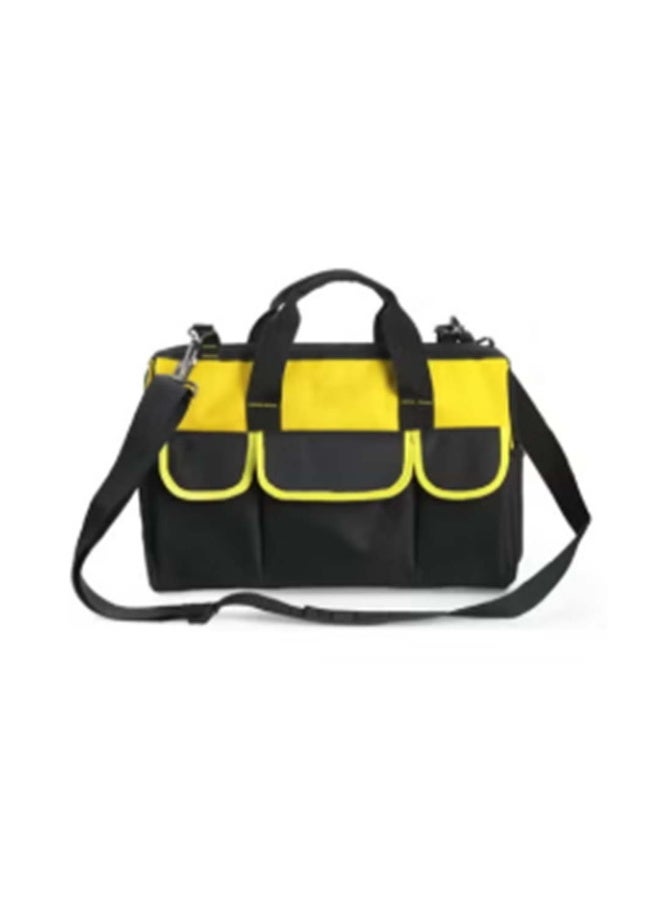 Heavy-Duty Multi-Pocket Tool Bag with Double Zipper and Detachable Shoulder Strap – Durable Waterproof Polyester Construction - Image 1