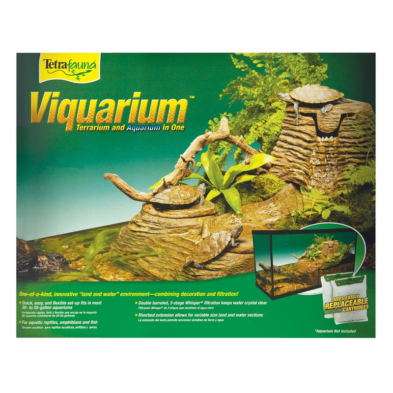 TetraFauna Viqaquarium, All-In-One Terrarium And aquarium, Ideal For Aquatic Reptiles And Amphibians - Image 1