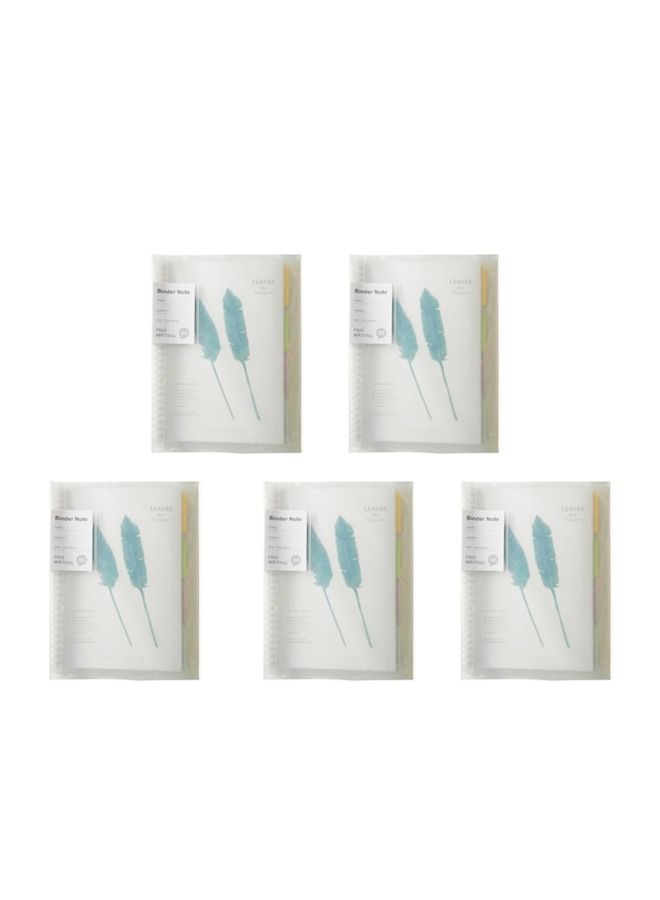 XIANGYU 5-Piece B5 Refillable PP Cover Loose Leaf Ring Binder Notebook  - Image 1