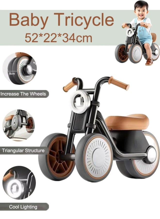 Baby Balance Bike with Silent Wheels, No Pedal Baby Walker, Mini Baby Bike with Lights and Music, Sturdy Safe Ride On Toys, Easy Set-Up, Great Gift Choice as Indoor and Outdoor Toy, 52*22*34cm - Image 1