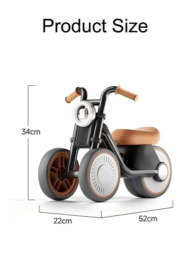 Baby Balance Bike with Silent Wheels, No Pedal Baby Walker, Mini Baby Bike with Lights and Music, Sturdy Safe Ride On Toys, Easy Set-Up, Great Gift Choice as Indoor and Outdoor Toy, 52*22*34cm - Image 2