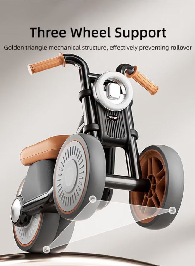 Baby Balance Bike with Silent Wheels, No Pedal Baby Walker, Mini Baby Bike with Lights and Music, Sturdy Safe Ride On Toys, Easy Set-Up, Great Gift Choice as Indoor and Outdoor Toy, 52*22*34cm - Image 4