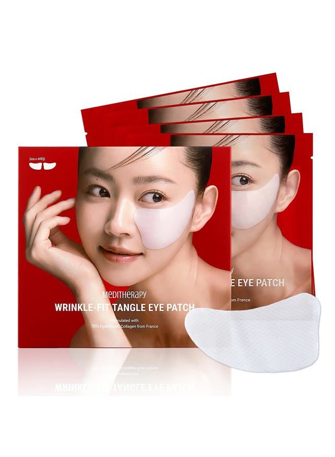 MEDITHERAPY Wrinkle-fit Tangle Eye Patch - Under Eye Patches for Dark Circles and Puffy Eyes - Eye Bags Treatment for Women - Mega Collagen Gel Pads for Puffiness - Firming & Deep Hydrating - 4EA - Image 1