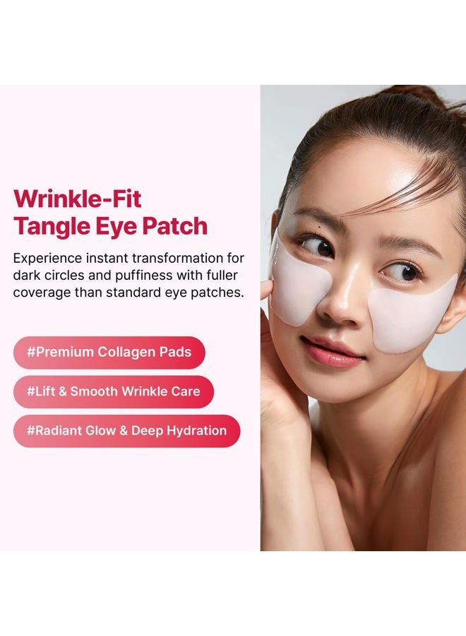 MEDITHERAPY Wrinkle-fit Tangle Eye Patch - Under Eye Patches for Dark Circles and Puffy Eyes - Eye Bags Treatment for Women - Mega Collagen Gel Pads for Puffiness - Firming & Deep Hydrating - 4EA - Image 2