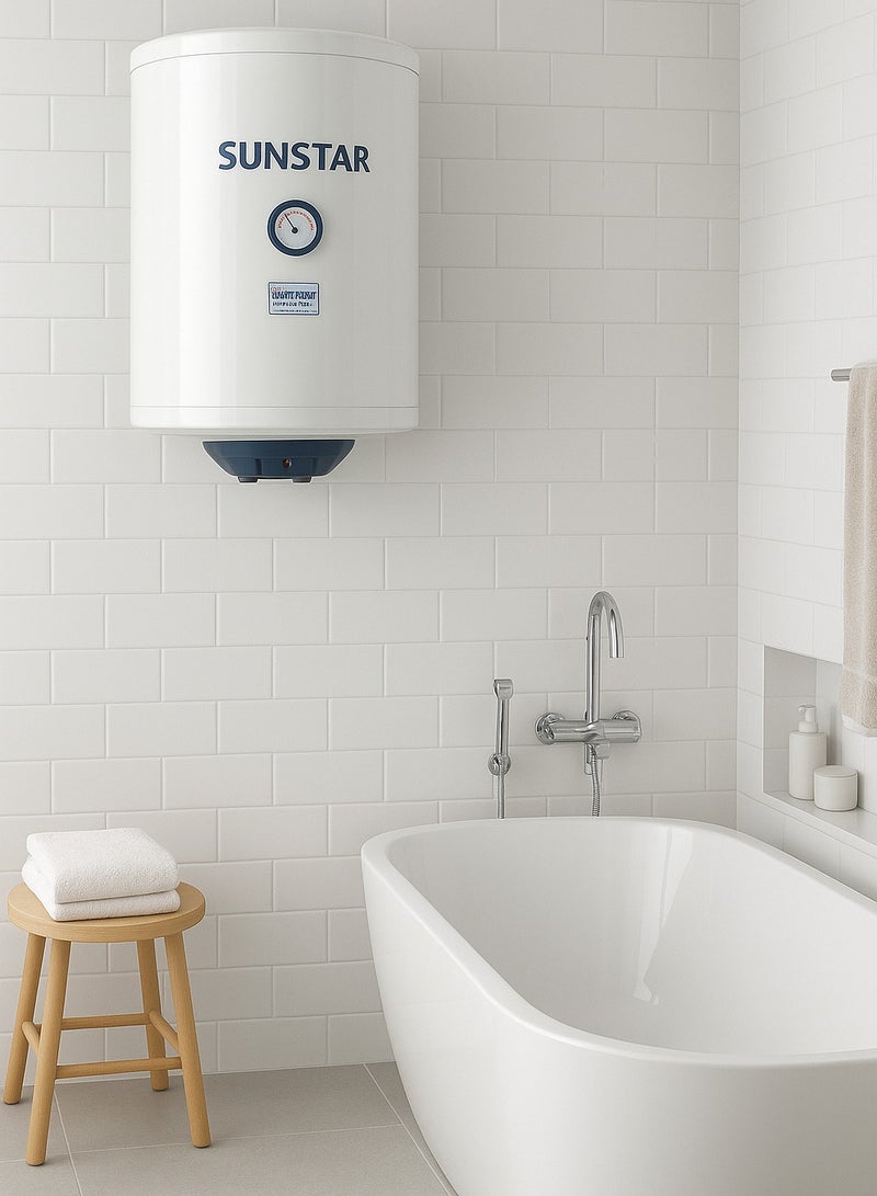 SUNSTAR سخان مياه سعة 50 لتر 2000 واط - صنع في عُمان (عمودي) - Image 2
