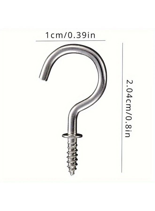 100 قطعة من الخطافات الحلزونية السوداء الثقيلة سهلة التركيب متعددة الأغراض لحوامل النباتات والتخزين - Image 4