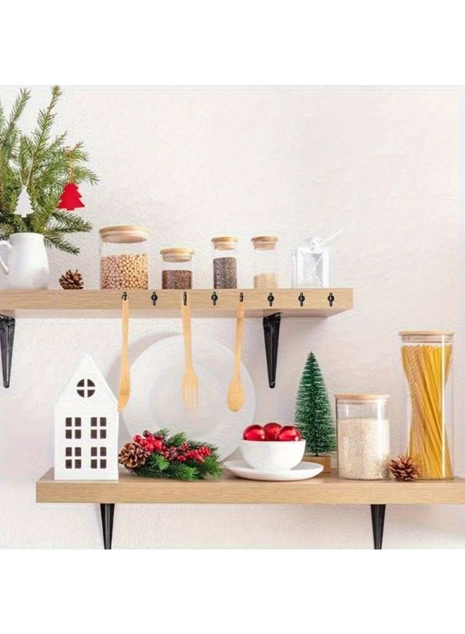 100 قطعة من الخطافات الحلزونية السوداء الثقيلة سهلة التركيب متعددة الأغراض لحوامل النباتات والتخزين - Image 5