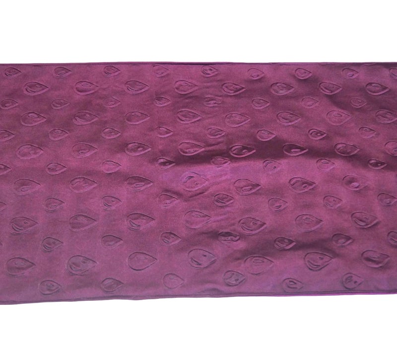 Vissage Vissage Embossed Droplet Design Double Bed Runner Set with 2 Cushion Covers, Purple  - Image 2