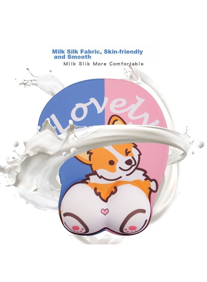 Exco Heart-shaped Corgi Mouse Pad Wrist Rest Silicone, Large Size, Cute Cartoon Design For Office, Gaming Wrist Support Pillow For Women 6570 - Image 5