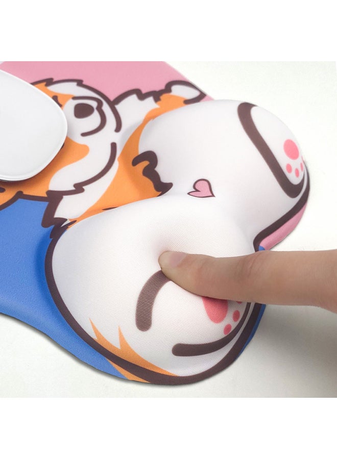 Exco Heart-shaped Corgi Mouse Pad Wrist Rest Silicone, Large Size, Cute Cartoon Design For Office, Gaming Wrist Support Pillow For Women 6570 - Image 2