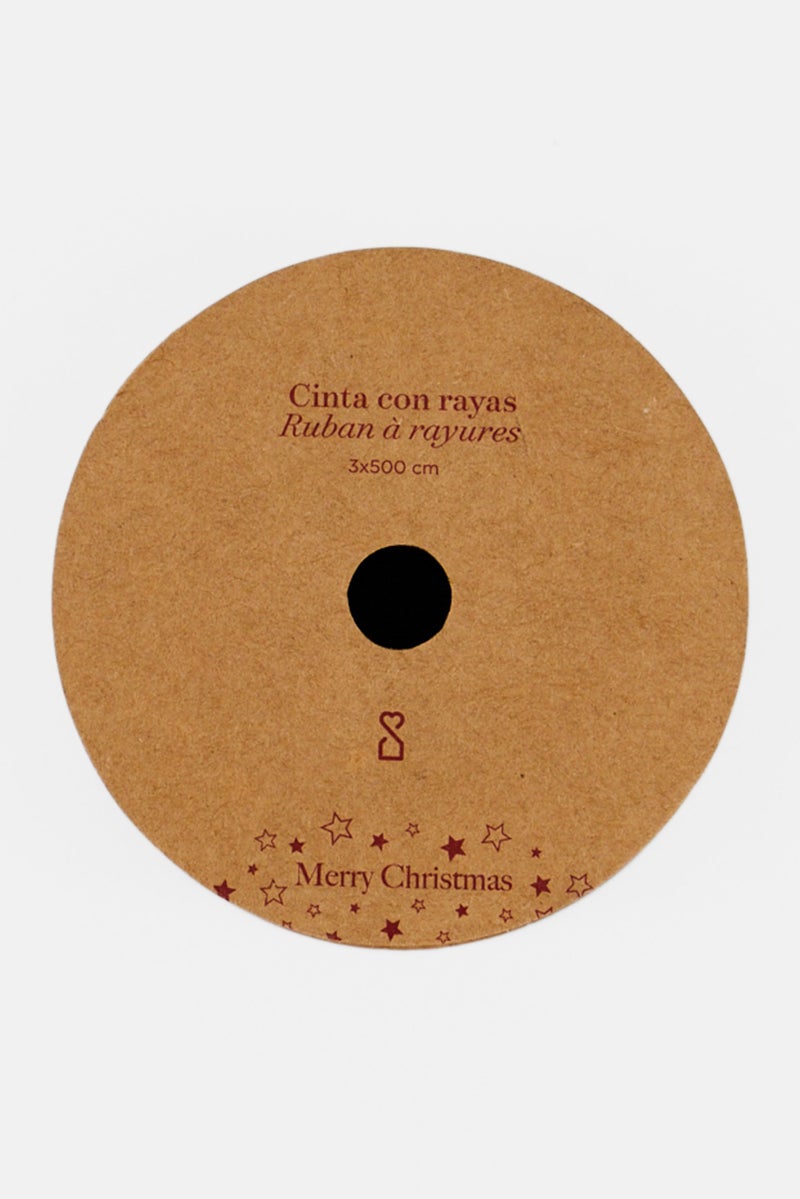 Muy Mucho Striped Fabric Grosgrain Ribbon Roll 500 cm, Assorted - Image 2