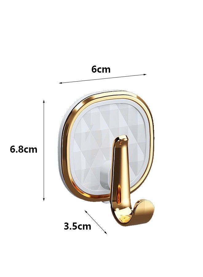 4-Piece Wall Hooks, Non-Tracking Powerful Sticky Hooks, Strong Load Bearing, Suitable for Kitchen, Bathroom and Bedroom - Image 2