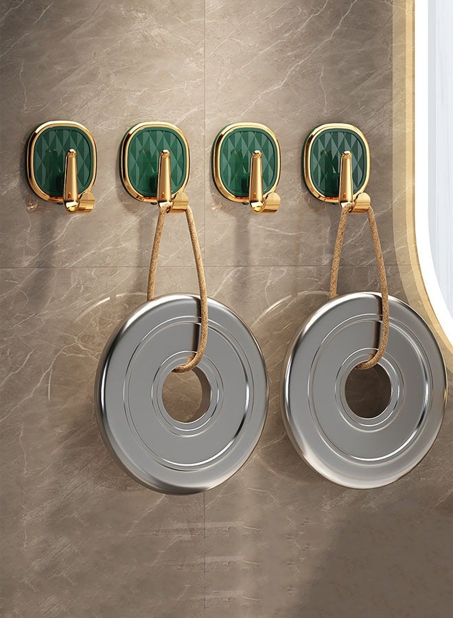 4-Piece Wall Hooks, Non-Tracking Powerful Sticky Hooks, Strong Load Bearing, Suitable for Kitchen, Bathroom and Bedroom - Image 4