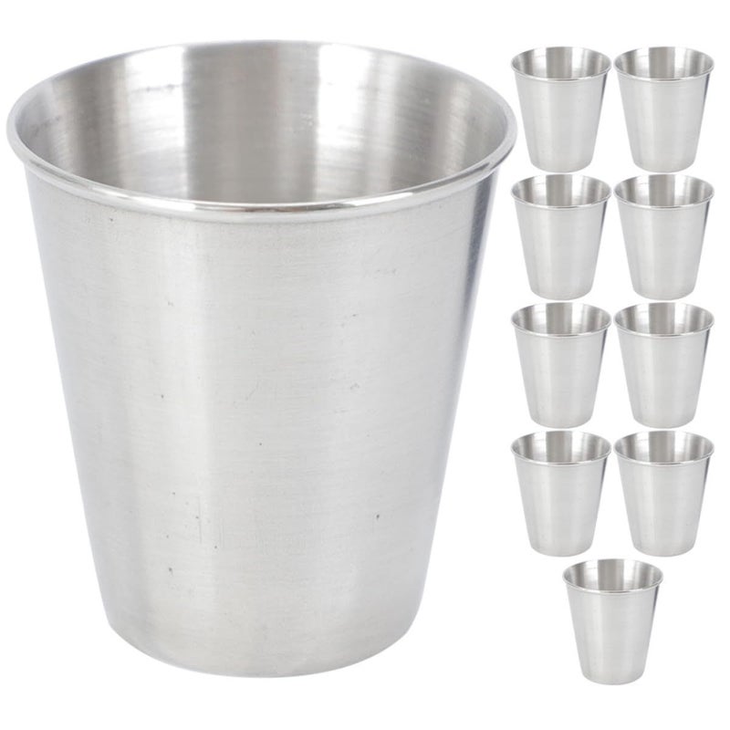 Stainless Steel Wine Cups 70Ml 10pcs Set Portable Compact for Camping Home Use - Image 2