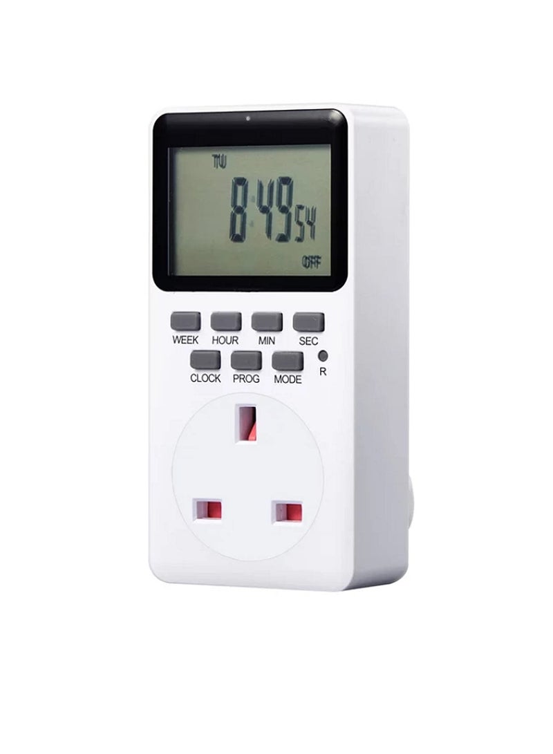 Digital Timer Switch Socket Plug-in Programmable 24 Hours & 7 Days Energy Saving 230VAC 13A Timer Switch Energy Saving Intelligent Electronic Timing Socket  - Image 3