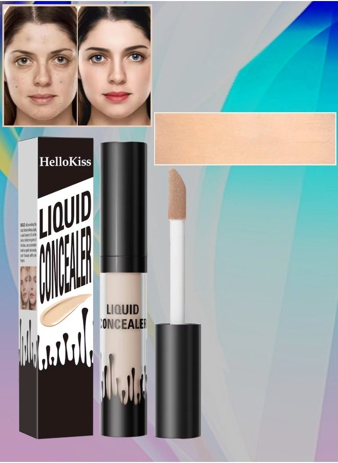 HelloKiss Liquid Concealer Full Coverage Shaping Concealer Anti Eye Wrinkle Advanced Concealer for Face Blemishes Conceal Dark Circle Cover Acne Scars Pimples and Enlarged Pores Cream Contour 01  - Image 1