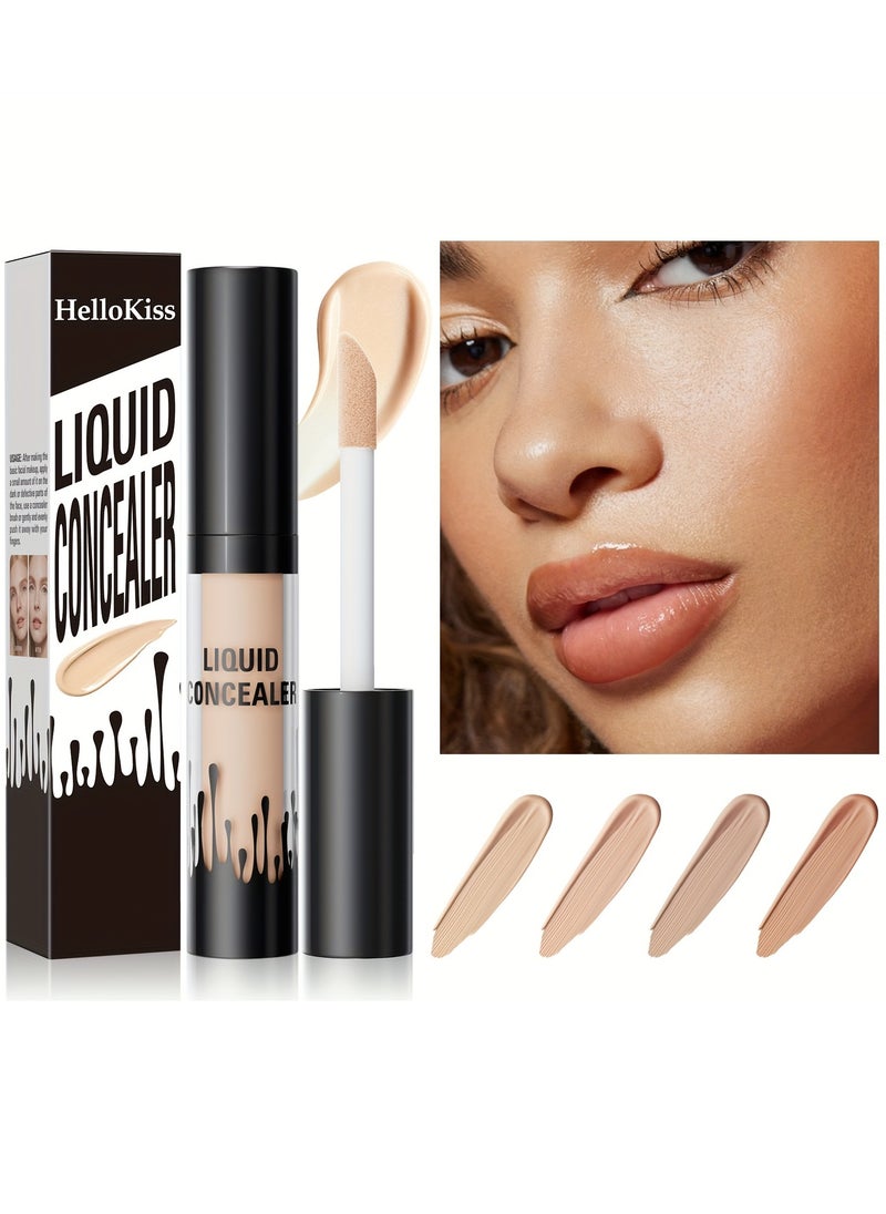HelloKiss Liquid Concealer Full Coverage Shaping Concealer Anti Eye Wrinkle Advanced Concealer for Face Blemishes Conceal Dark Circle Cover Acne Scars Pimples and Enlarged Pores Cream Contour 01  - Image 4