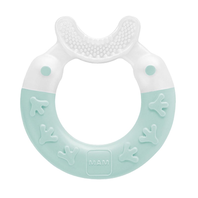 MAM Bite & Brush Teether, Boys 3+ Months, 1-Count, Blue - Image 1